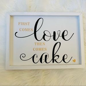 NWT Love And Cake Wall Decor